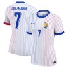 Camiseta de fútbol Francia Griezmann 7 Segunda Equipación Euro 2024 - Mujer